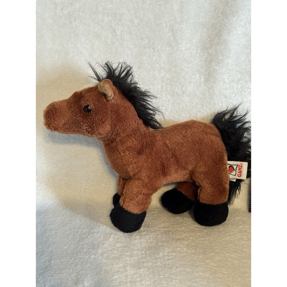 GANZ Webkinz "9" Brown Arabian Horse HM101 Plush Stuffed Animal